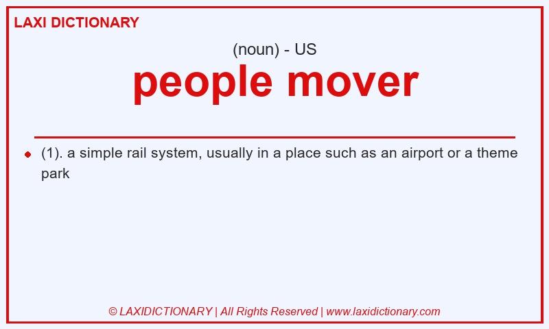 Definition people mover in American English
