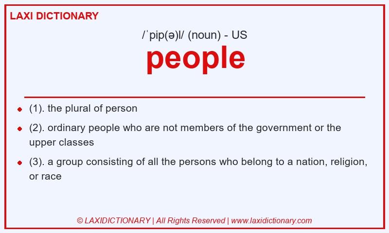 Definition people in American English