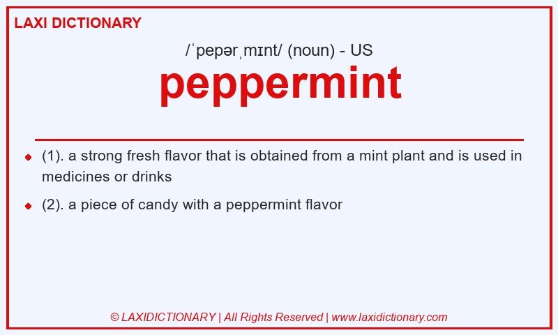 Definition peppermint in American English