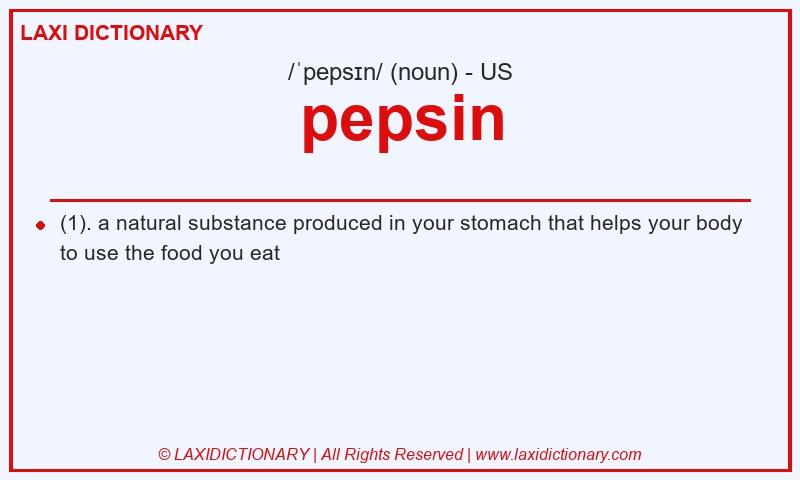 Definition pepsin in American English
