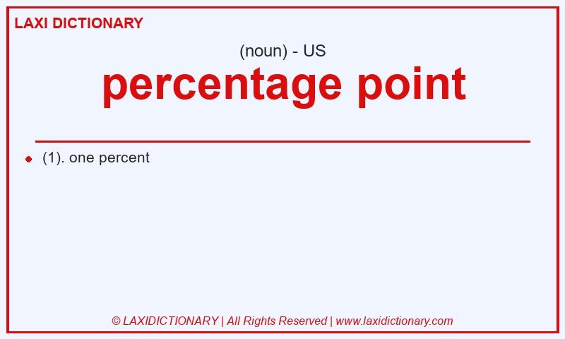 Definition percentage point in American English