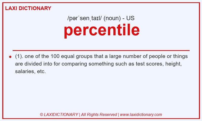 Definition percentile in American English