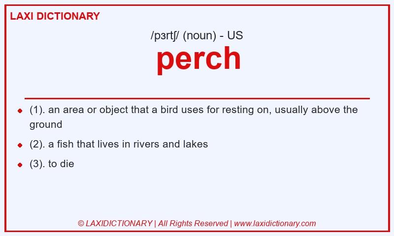 Definition perch in American English