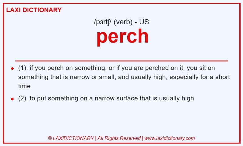 Definition perch in American English