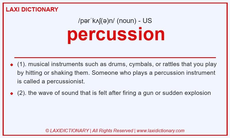 Definition percussion in American English