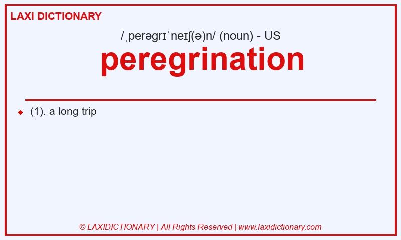 Definition peregrination in American English