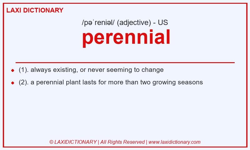 Definition perennial in American English