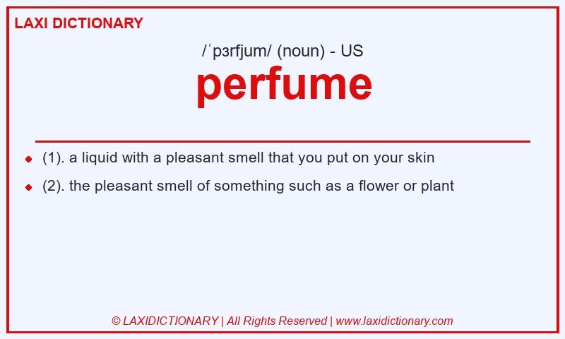 Definition perfume in American English
