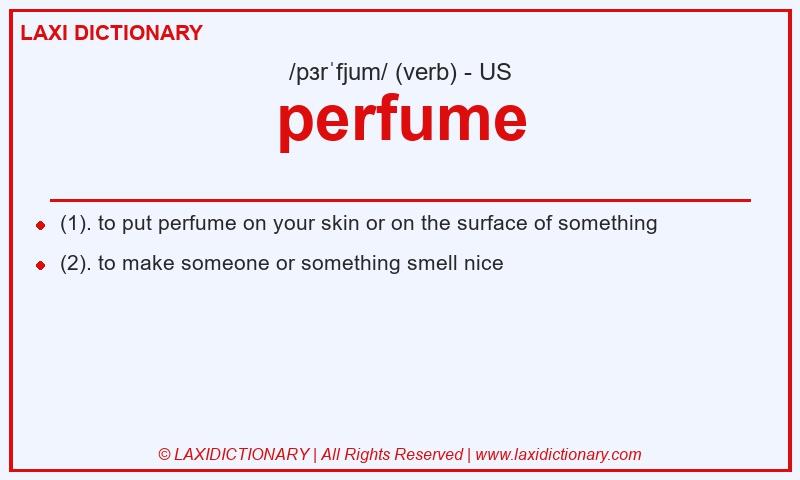Definition perfume in American English