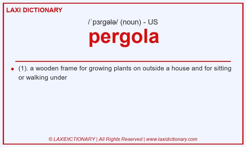Definition pergola in American English