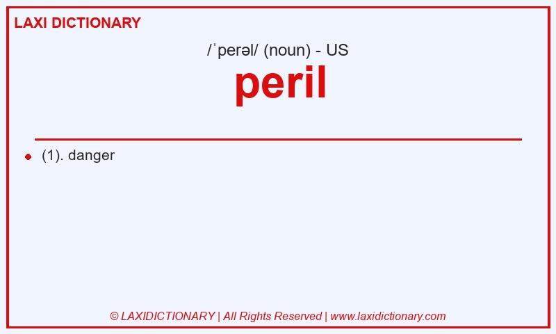 Definition peril in American English