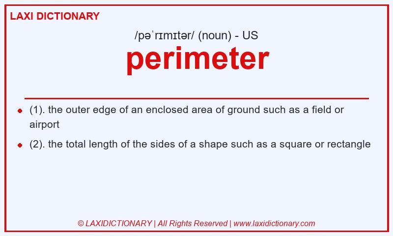 Definition perimeter in American English
