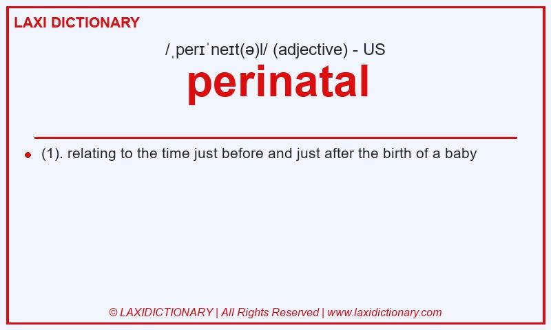 Definition perinatal in American English