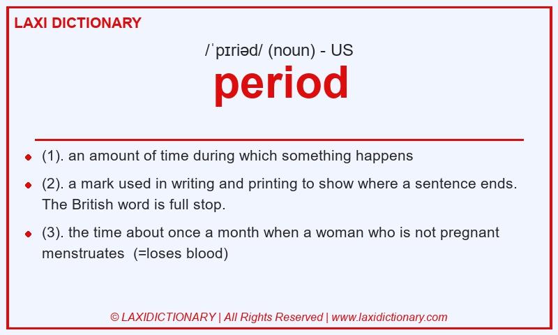 Definition period in American English