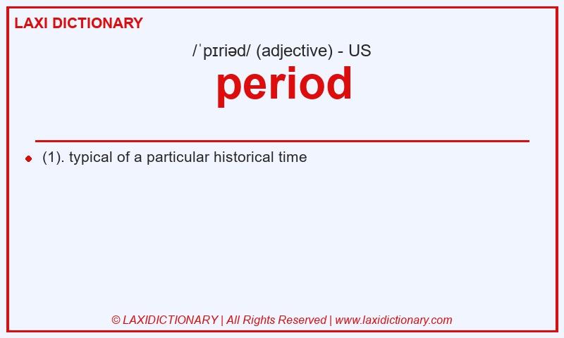 Definition period in American English