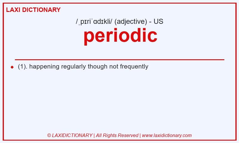 Definition periodic in American English