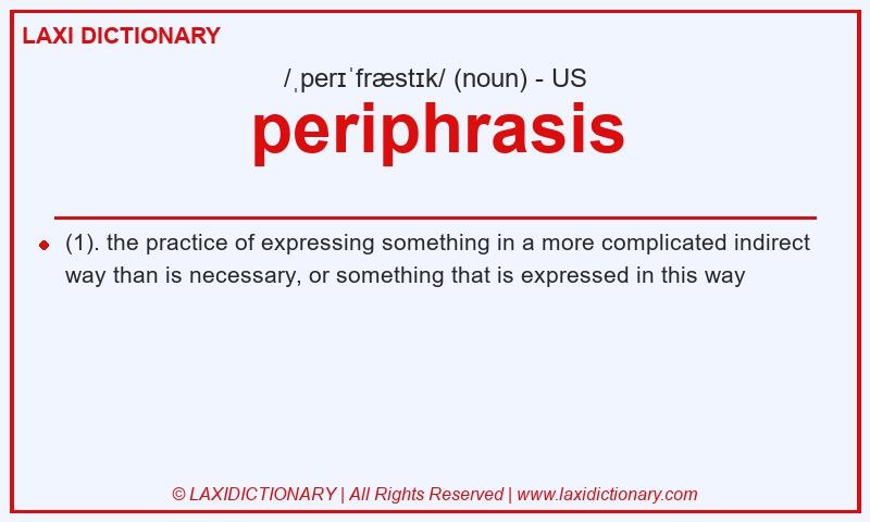 Definition periphrasis in American English