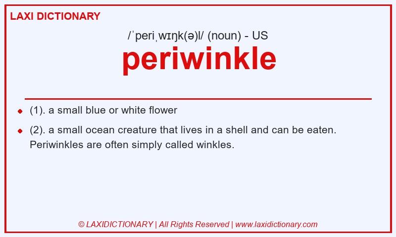 Definition periwinkle in American English