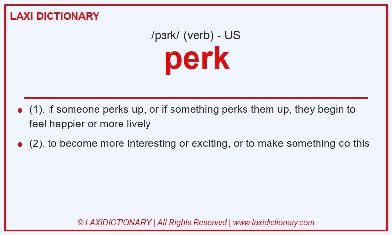 Definition perk in American English