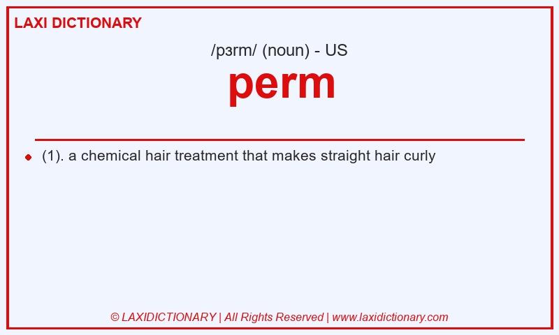 Definition perm in American English