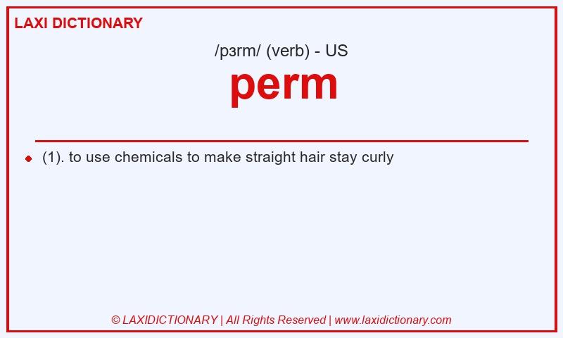 Definition perm in American English