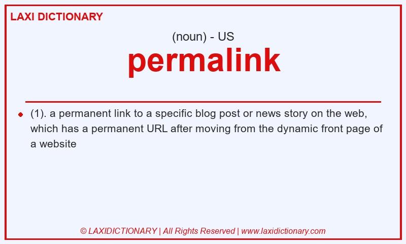 Definition permalink in American English