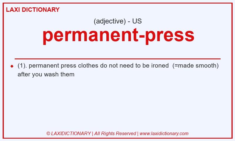 Definition permanent-press in American English
