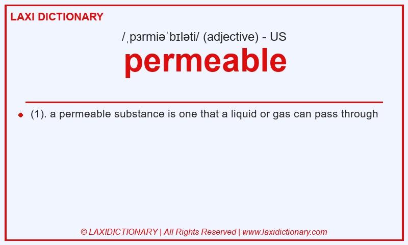 Definition permeable in American English