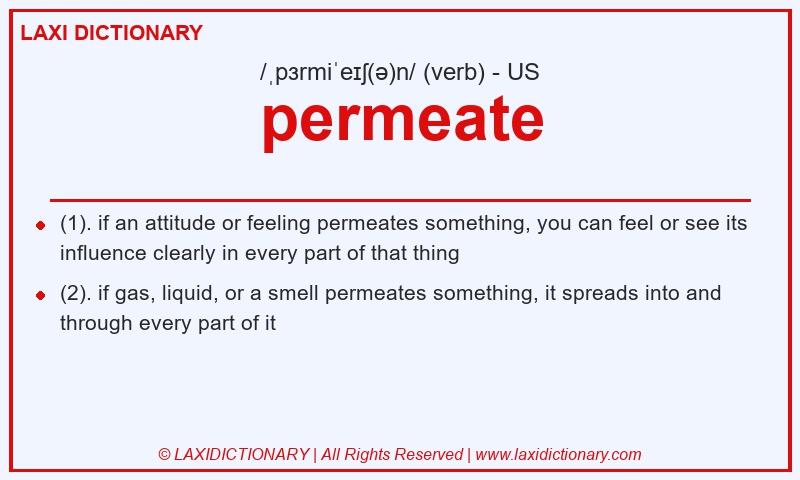 Definition permeate in American English