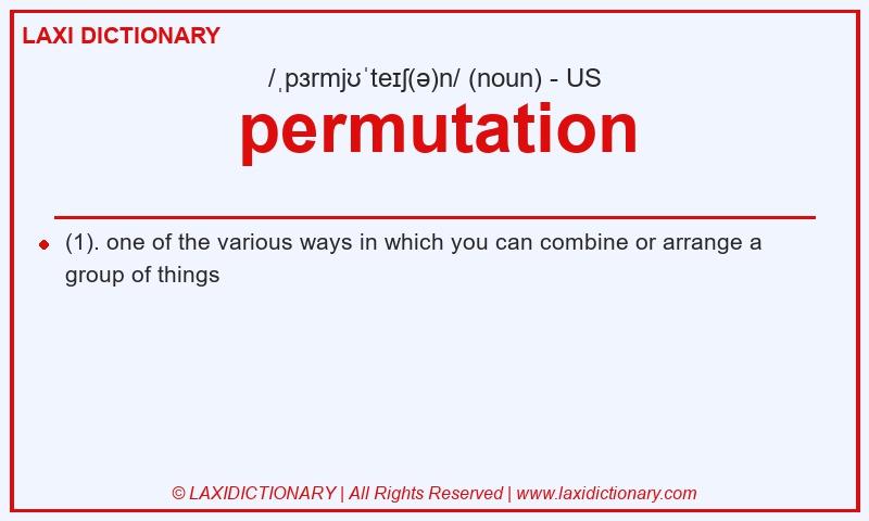 Definition permutation in American English
