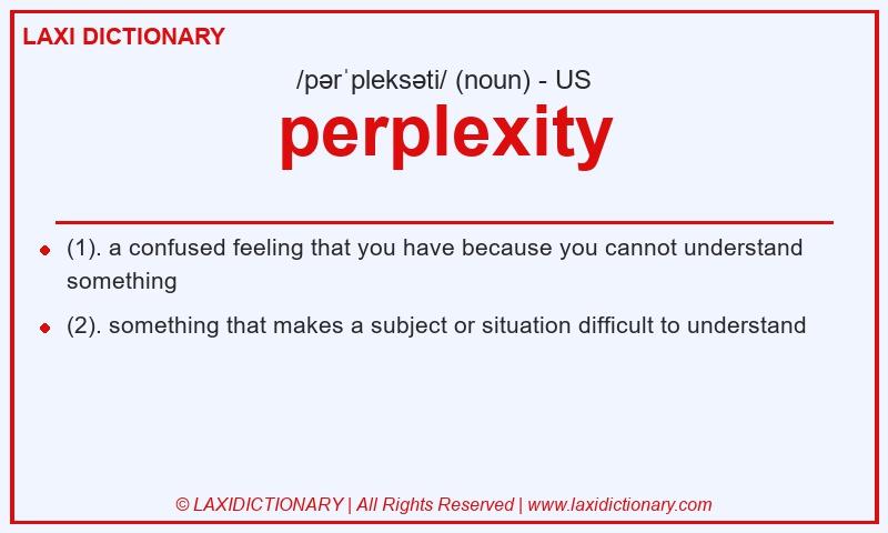 Definition perplexity in American English