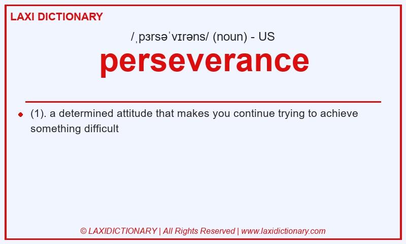 Definition perseverance in American English