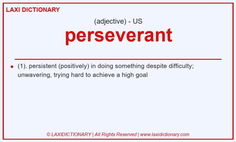 Definition perseverant in American English