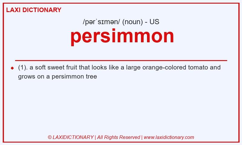 Definition persimmon in American English