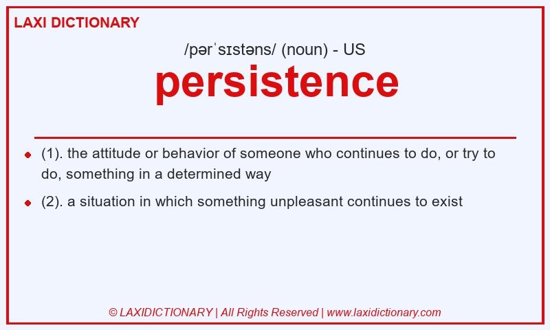 Definition persistence in American English