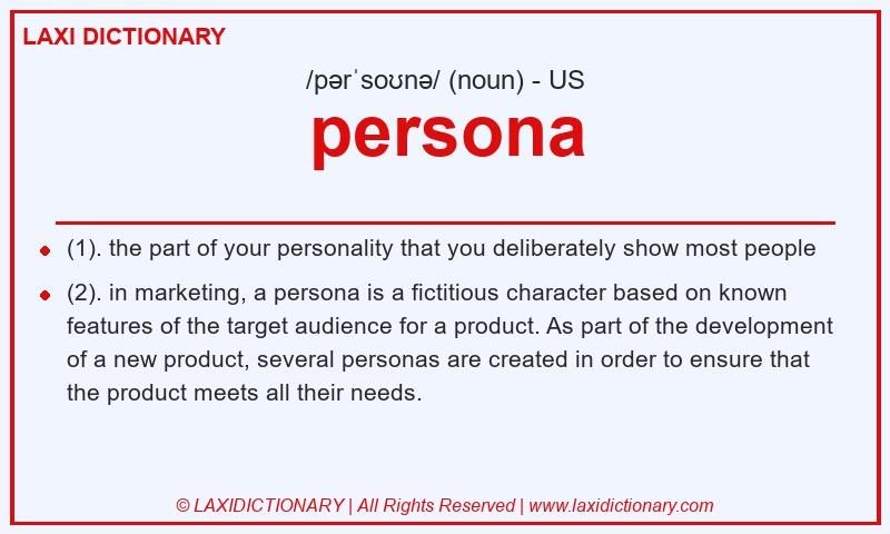 Definition persona in American English