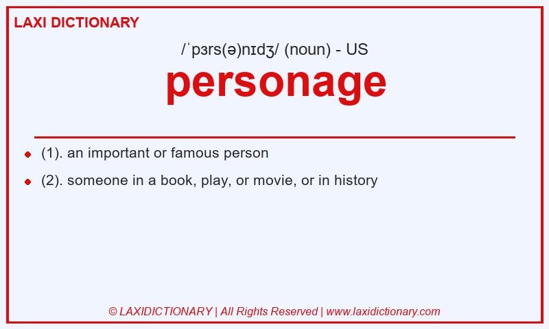 Definition personage in American English