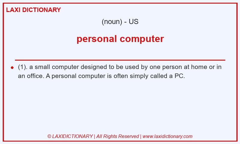 Definition personal computer in American English