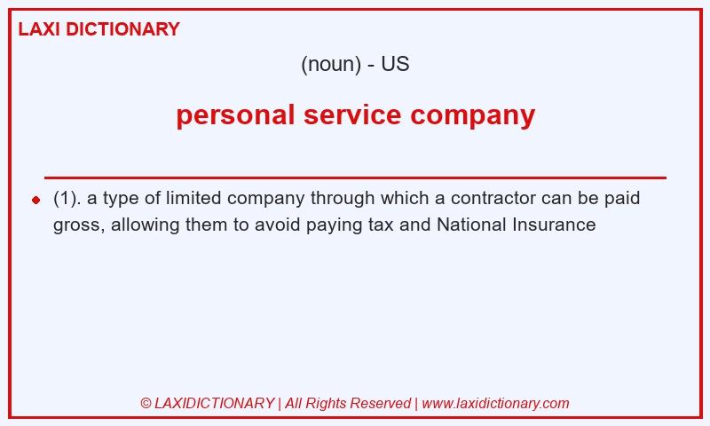 Definition personal service company in American English