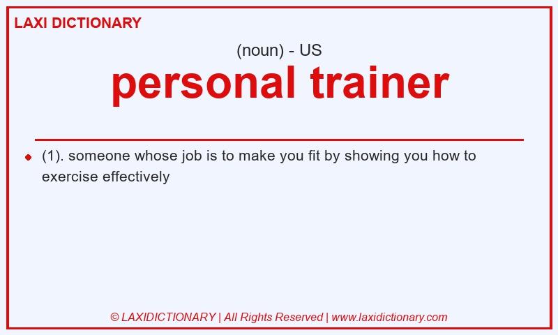 Definition personal trainer in American English