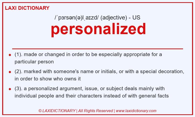 Definition personalized in American English