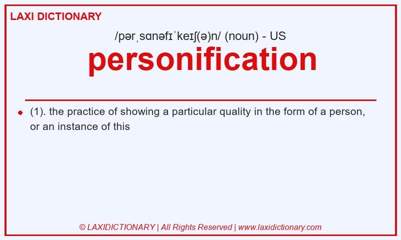 Definition personification in American English