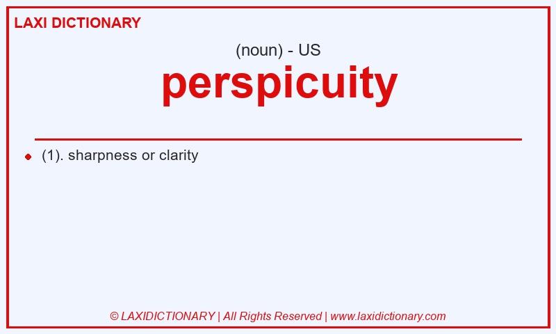 Definition perspicuity in American English