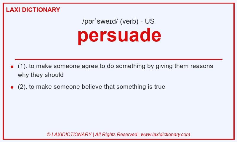 Definition persuade in American English
