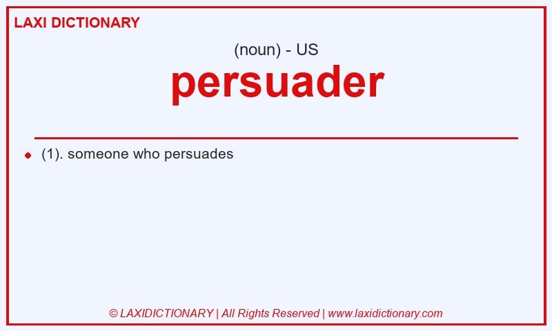 Definition persuader in American English