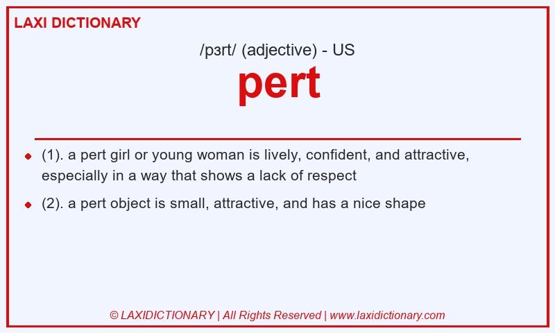 Definition pert in American English