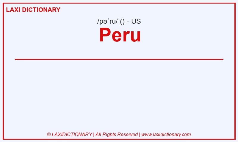Definition Peru in American English