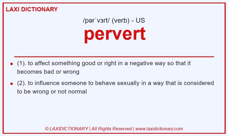 Definition pervert in American English