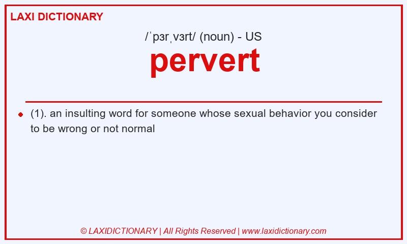 Definition pervert in American English