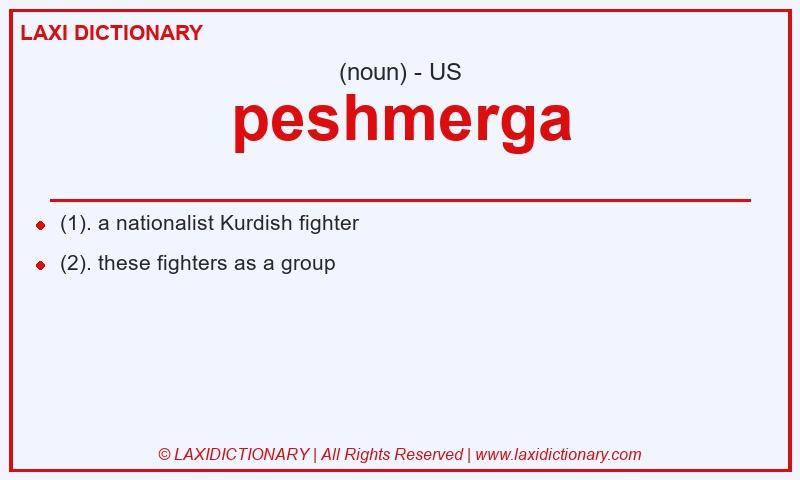 Definition peshmerga in American English